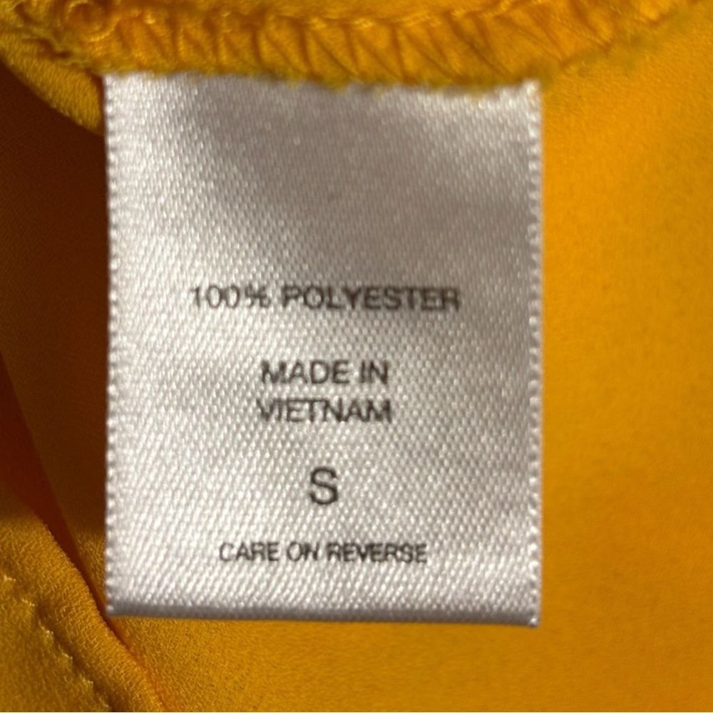 7th Avenue by NY & Company Women's Yellow V-Neck Blouse Size Small - Picture 6 of 6
